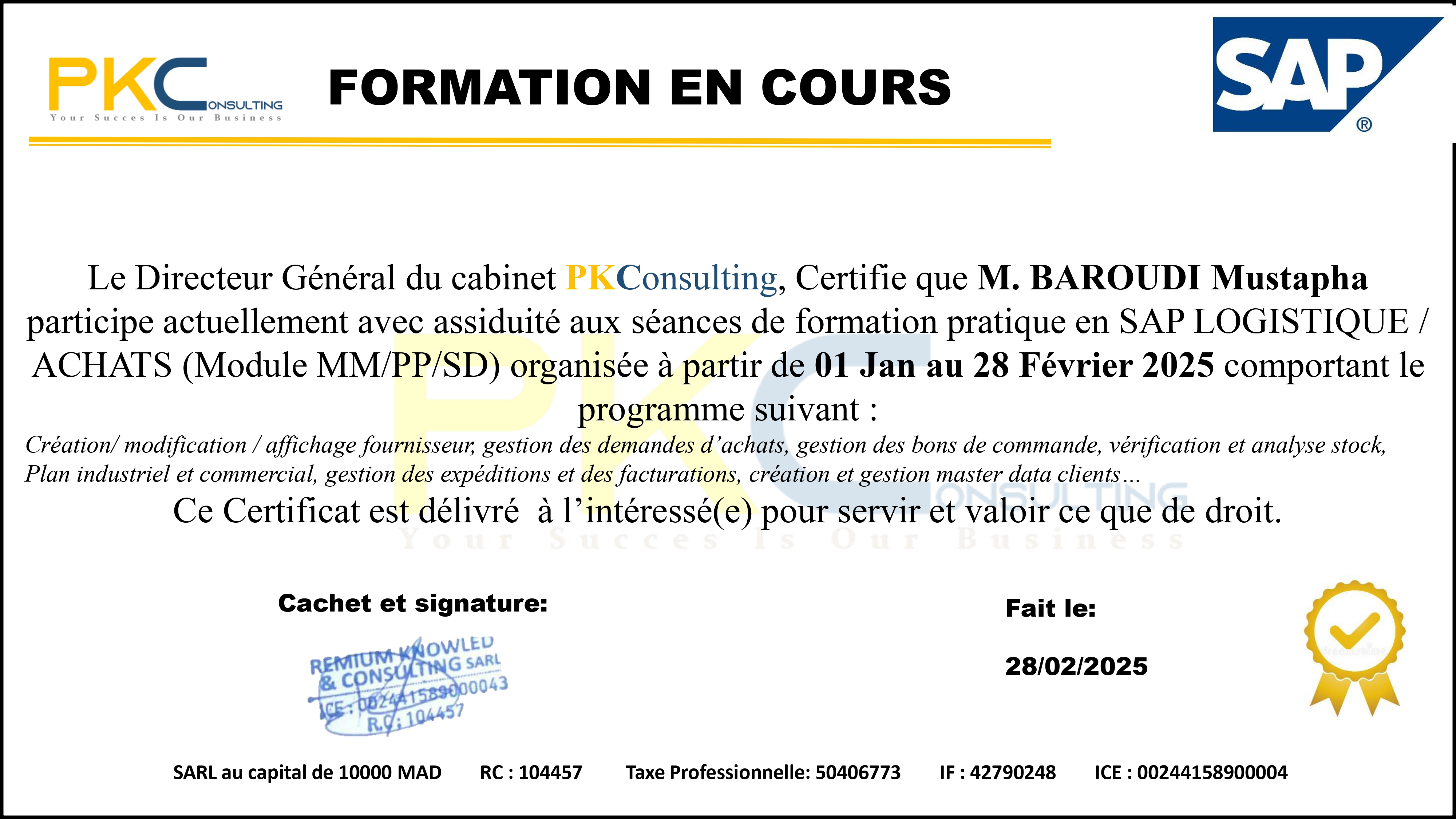 SAP Logistique